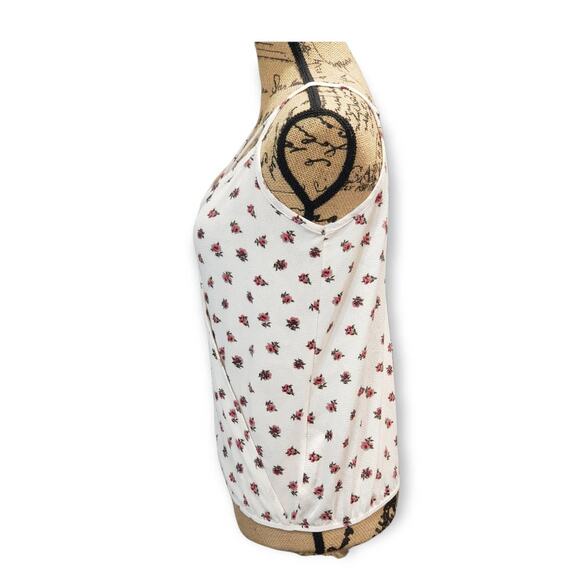 Free Kisses Roses Sexy V Cut Spaghetti Strap Halter Strapped Tank Top Shirt - Picture 5 of 6